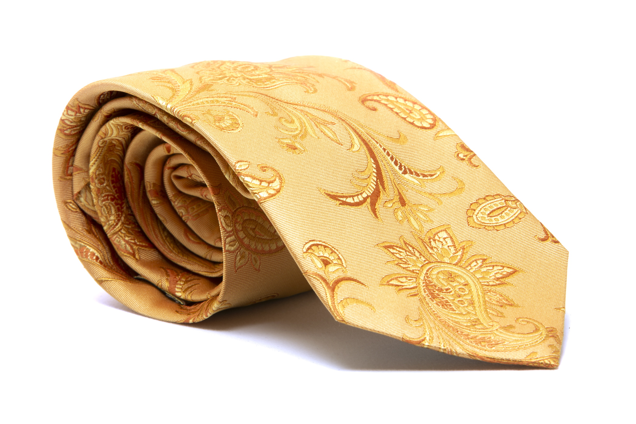 Corbata dorado dibujos cachemir